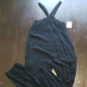 free people Black Jumpsuit with pockets